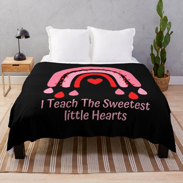 Item preview, Funny I Teach The Sweetest Hearts Rainbow Teacher Valentines Day, Funny Teachers Quote Valentine's Day Cool Valentines Day for Teachers Couple Classic T-Shirt designed and sold by bushra-tees.