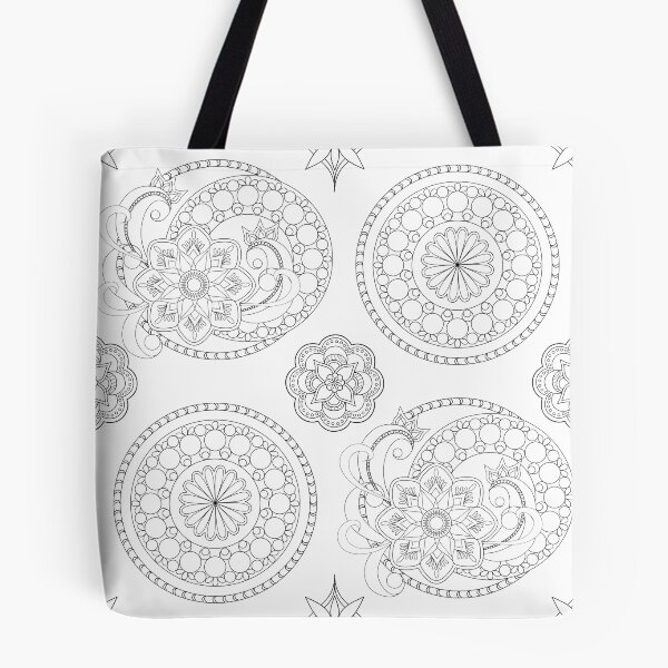 Item preview,  floral ethnic pattern with mandalas designed and sold by AlinNova.