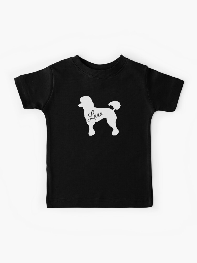 Luna black poodle name poodle puns Kids T-Shirt