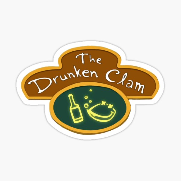 The Drunken Clam Classic T-Shirt Sticker