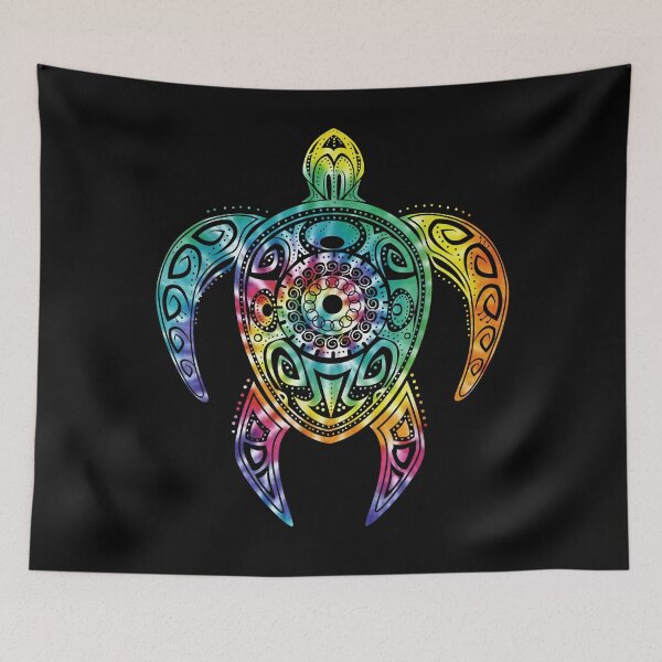Item preview, Colorful Turtle Watercolor Maori Ocean Scuba Art designed and sold by richardmatthew.