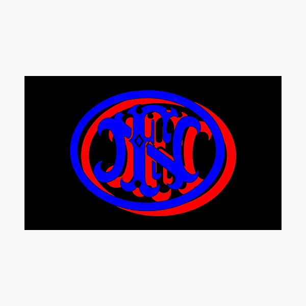Item preview, 80's Retro 3D 3 Dimensional FN Herstal Fabrique National - Red Operator Badge designed and sold by Warhawk Designs.