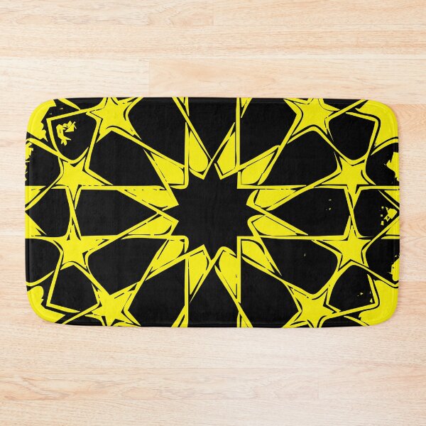 Item preview, geometric pattern black shade with yellow background designed and sold by Md Rashid  Hasan.
