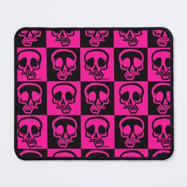 Item preview, Pink and Black Skull Checkers designed and sold by JanGrackle.
