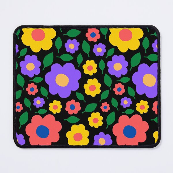 Item preview, Patrón de flores de colores | Fondo negro designed and sold by Dev-Ang.