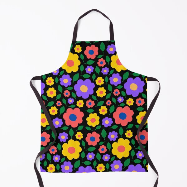 Aperçu de l'œuvre Motif de fleurs colorées | Fond noir créée et vendue par Dev-Ang.