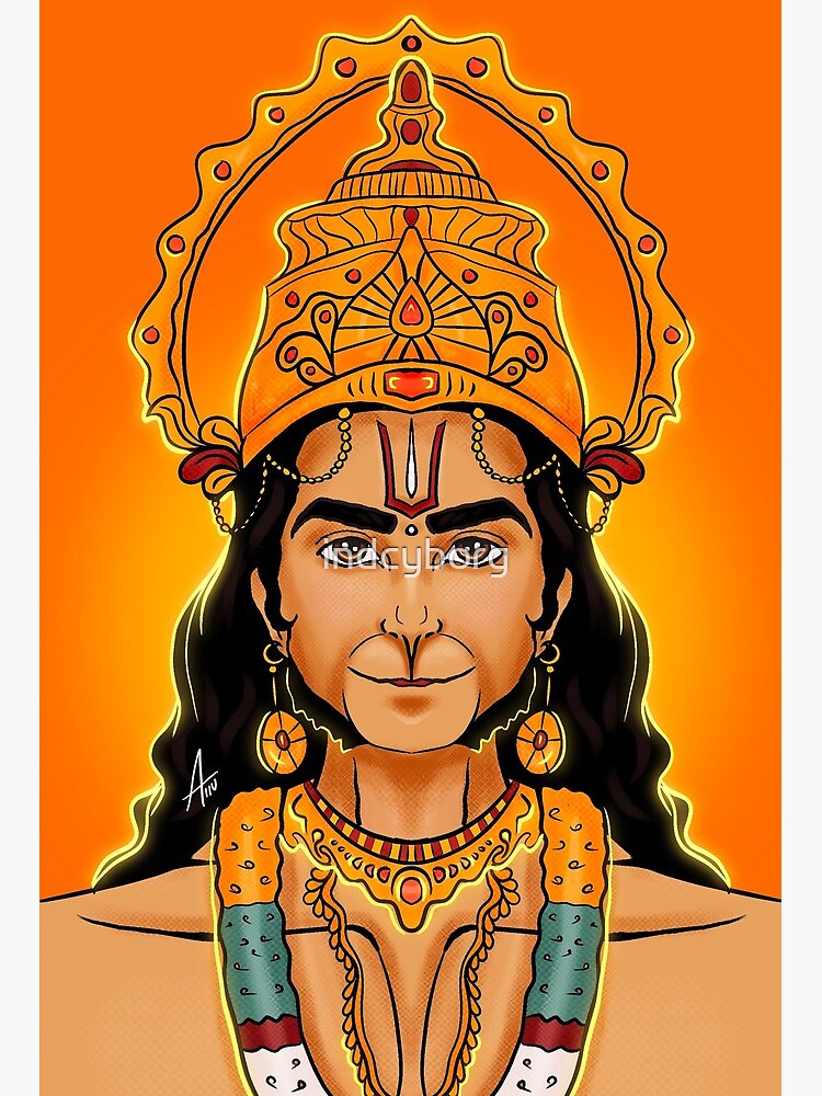 HD hanuman ji make ram bhagwan drawing sticker