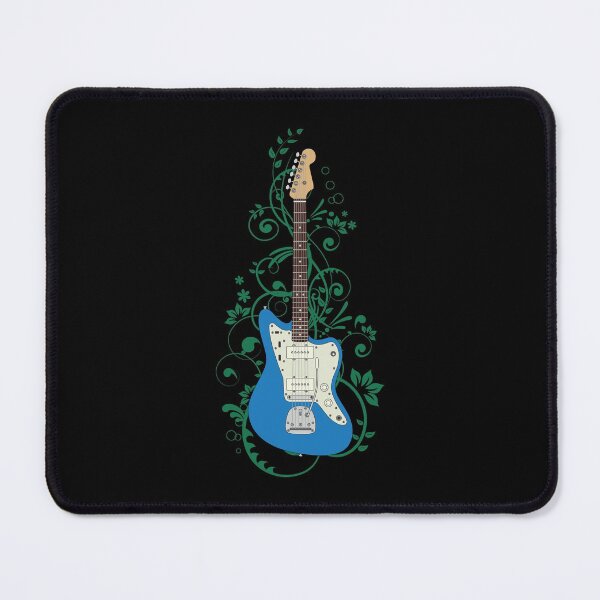 Item preview, Blue Offset Style Electric Guitar Flowering Vines designed and sold by nightsworthy.