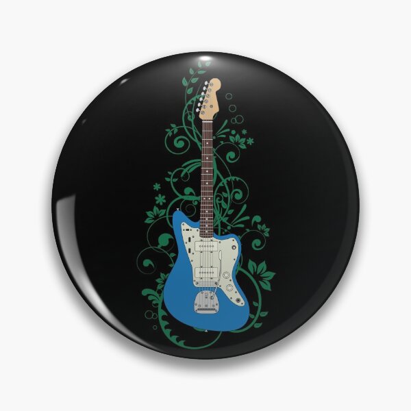 Item preview, Blue Offset Style Electric Guitar Flowering Vines designed and sold by nightsworthy.
