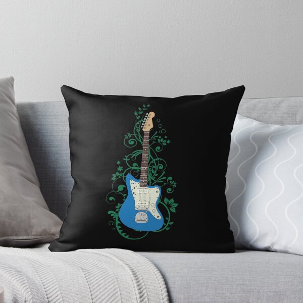 Item preview, Blue Offset Style Electric Guitar Flowering Vines designed and sold by nightsworthy.