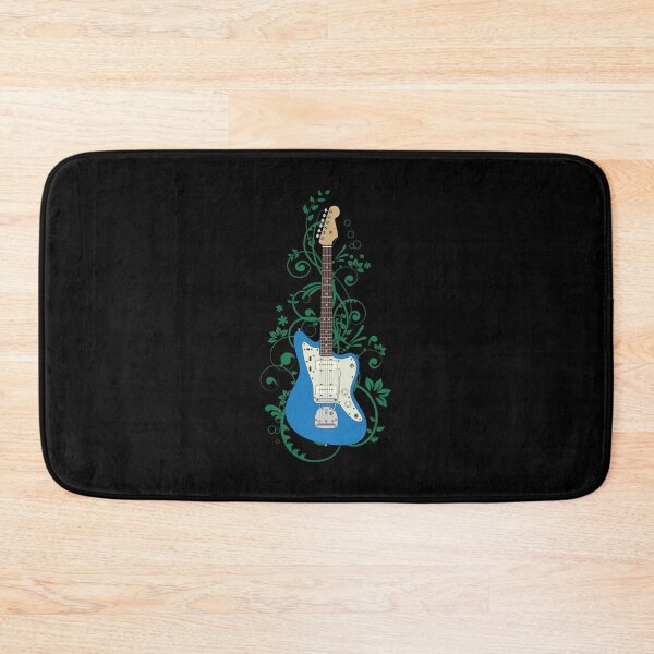 Item preview, Blue Offset Style Electric Guitar Flowering Vines designed and sold by nightsworthy.