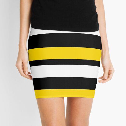 black and gold striped skirt