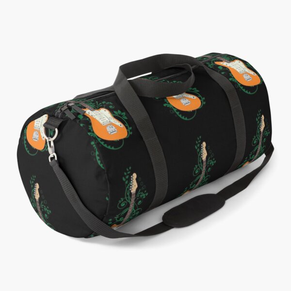 Item preview, Orange Offset Style Electric Guitar Flowering Vines designed and sold by nightsworthy.