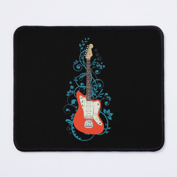 Item preview, Red Offset Style Electric Guitar Flowering Vines designed and sold by nightsworthy.