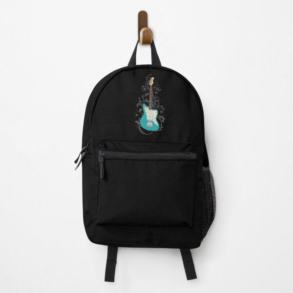 Item preview, Teal Offset Style Electric Guitar Flowering Vines designed and sold by nightsworthy.
