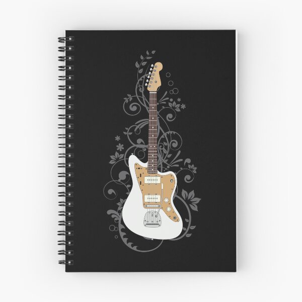 Item preview, Vintage White Offset Style Electric Guitar Flowering Vines designed and sold by nightsworthy.