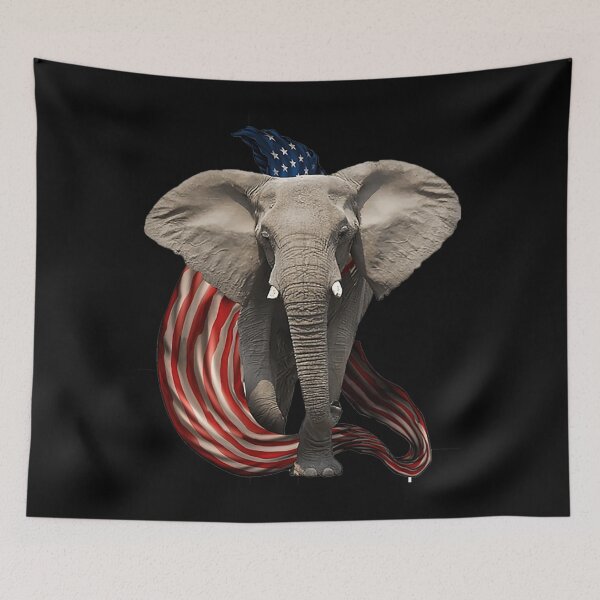 Aperçu de l'œuvre T-shirt Elephant Cool And Freedom 4th July ShirT-shirt Elephant Cool and Freedom 4th July Shir créée et vendue par LebKali.