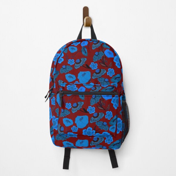 Artikelvorschau, Leuchtendes Blau in Rot mit Blumen entworfen und verkauft von SisterlyLove.