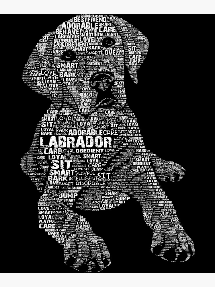 Yellow Chocolate Black Labrador Retriever - Caligram T Shirt Yellow Chocolate Black Labrador Retriever - Caligram T Shirt