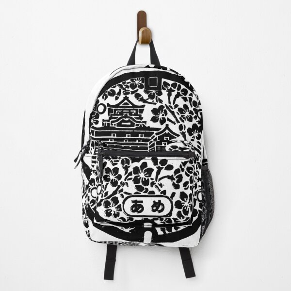 Item preview, Castle with cherry blossom depicted on manhole in Japan - Black designed and sold by mattraski.