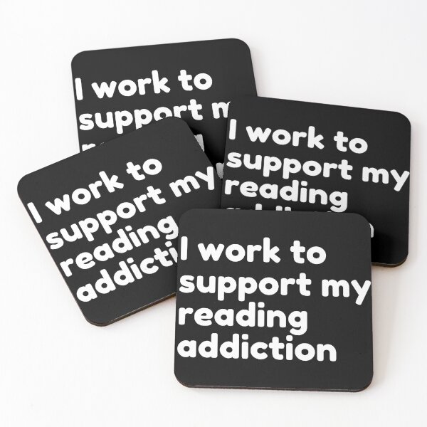 Item preview, I work to support my reading addiction designed and sold by Paperfly Studio.