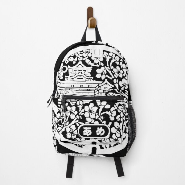 Item preview, Castle with cherry blossom depicted on manhole in Japan - White designed and sold by mattraski.