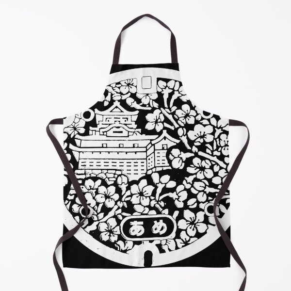 Item preview, Castle with cherry blossom depicted on manhole in Japan - White designed and sold by mattraski.