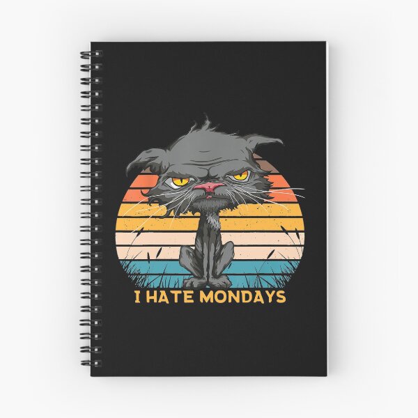 Item preview, I Hate Mondays Bored Cat Yellow Eyes designed and sold by anthonymark14.