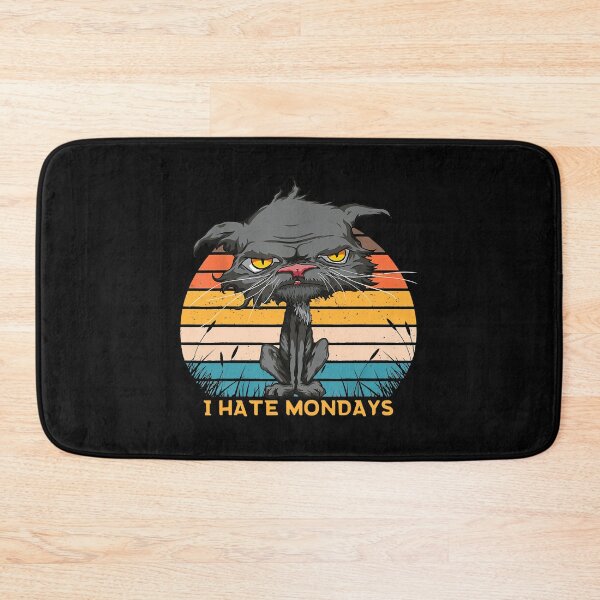 Item preview, I Hate Mondays Bored Cat Yellow Eyes designed and sold by anthonymark14.