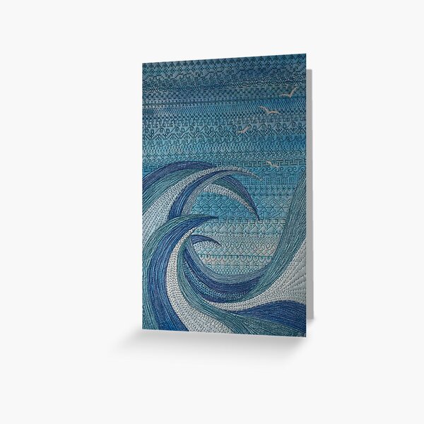 Item preview, The Churning (embroidered seascape) designed and sold by Neroli Henderson.