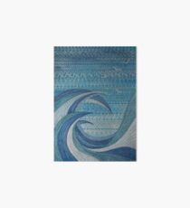 The Churning (embroidered seascape) Art Board