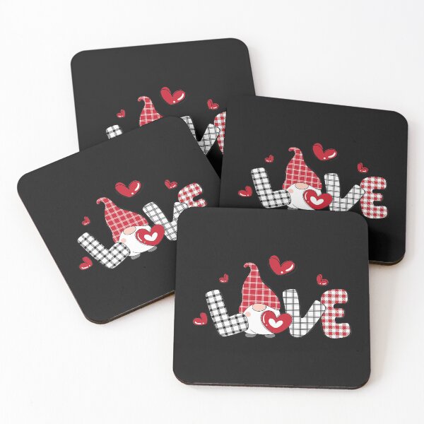 Item preview, Love Gnome Valentine Day Love Heart Buffalo Plaid designed and sold by GEMABAGAOISAN.