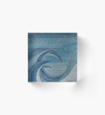 The Churning (embroidered seascape) Acrylic Block