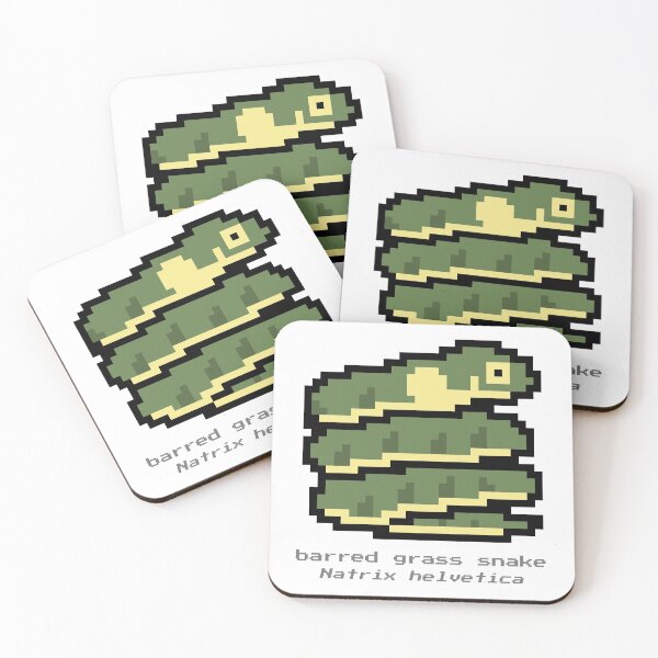 Item preview, Pixel Barred Grass Snake designed and sold by CheesyBugShop.
