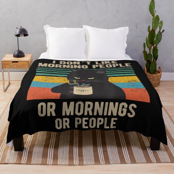 Item preview, I Don't Like Morning People Or Mornings Or People Funny Cat Coffee designed and sold by anthonymark14.