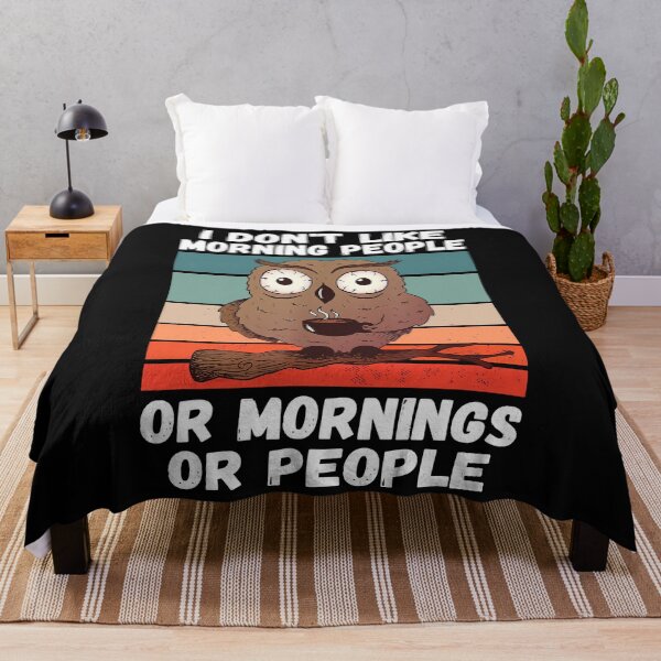 Item preview, I Don't Like Morning People Or Mornings Or People Funny Owl Coffee designed and sold by anthonymark14.