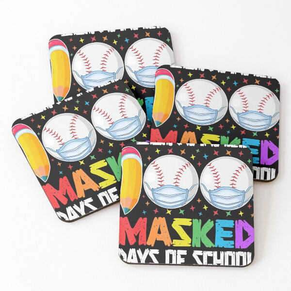 Item preview, I Survived 100 Masked Days of School Baseball Wearing Mask  designed and sold by AaronWeedo.