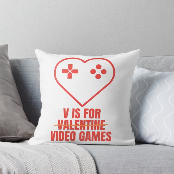 Item preview, V Is for Video Games Valentine's Day Funny Design for Gamers designed and sold by Nathalie Aynié.