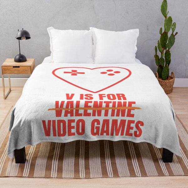 Item preview, V Is for Video Games Valentine's Day Funny Design for Gamers designed and sold by Nathalie Aynié.