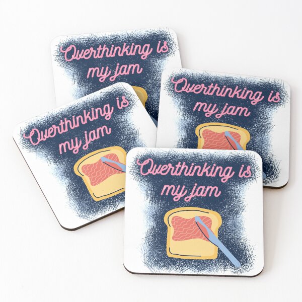 Item preview, Overthinking is my Jam designed and sold by wildjellybeans.