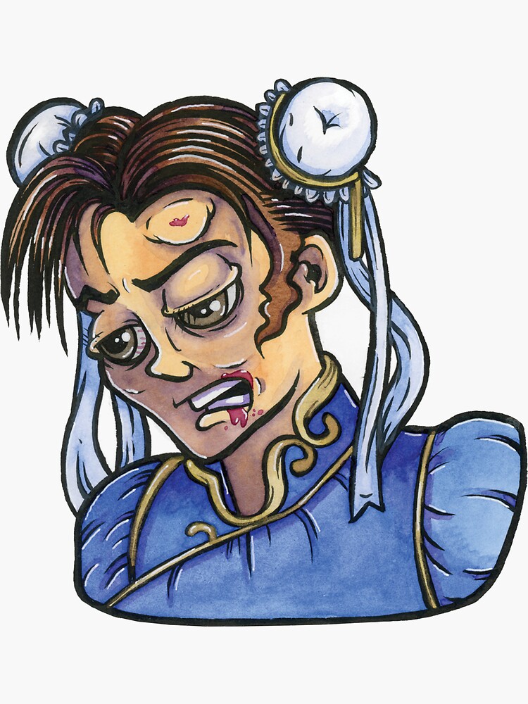 Pegatina «Chun Li Street Fighter "You Lose"» de Connywobble Redbubble