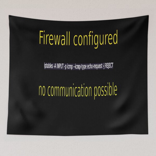 Item preview, Firewall configured no communication possible designed and sold by CottagePop.