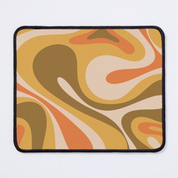 Item preview, Mod Swirl Retro Abstract 60s 70s Pattern Brown Mustard Yellow Orange Beige designed and sold by kierkegaard.