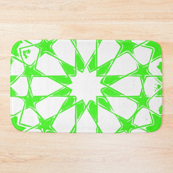 Item preview, geometric pattern white shade with green background designed and sold by Md Rashid  Hasan.