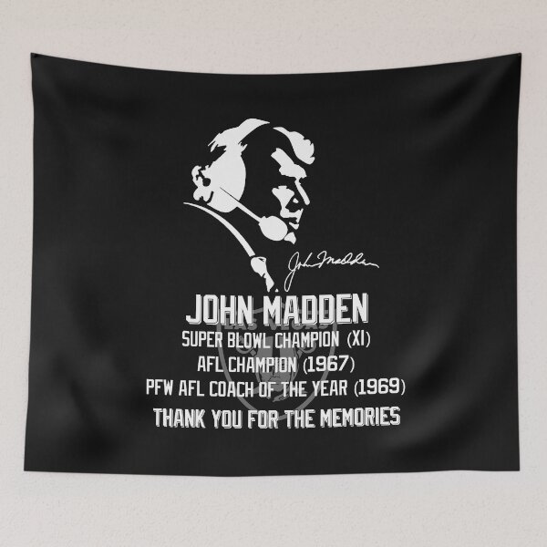 Item preview, John Madden Raiders Legend Tribute Thank You For The Memories RIP T-shirt designed and sold by Chambers-Avara.