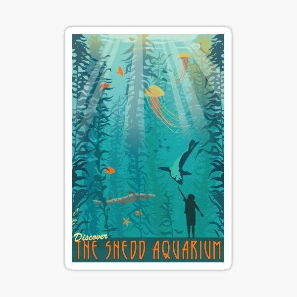 Vista previa del artículo con la obra «El acuario Shedd», diseñado y vendido por Lydiahoop.