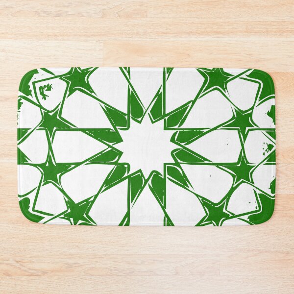 Item preview, geometric pattern white shade with green background designed and sold by Md Rashid  Hasan.