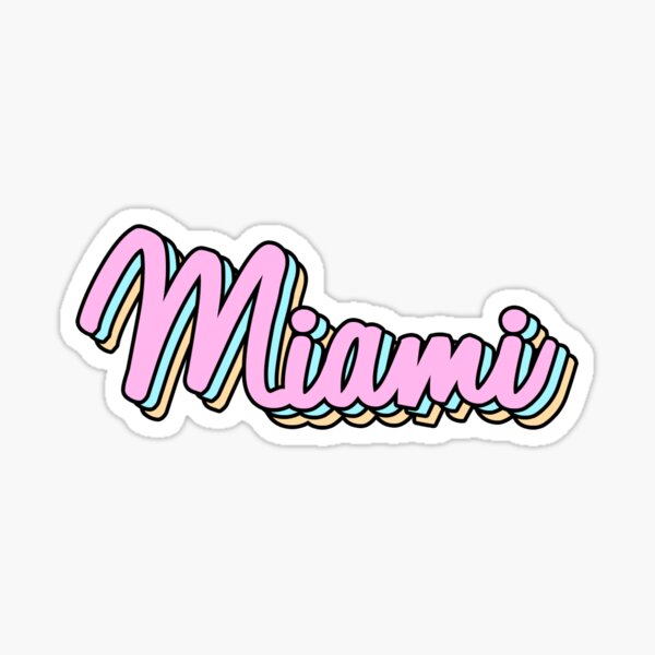 miami retro Sticker