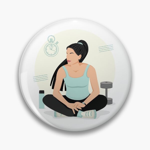 Item preview, Abstract woman sportswoman is sitting on the floor. Fitness. designed and sold by ElenaKud.