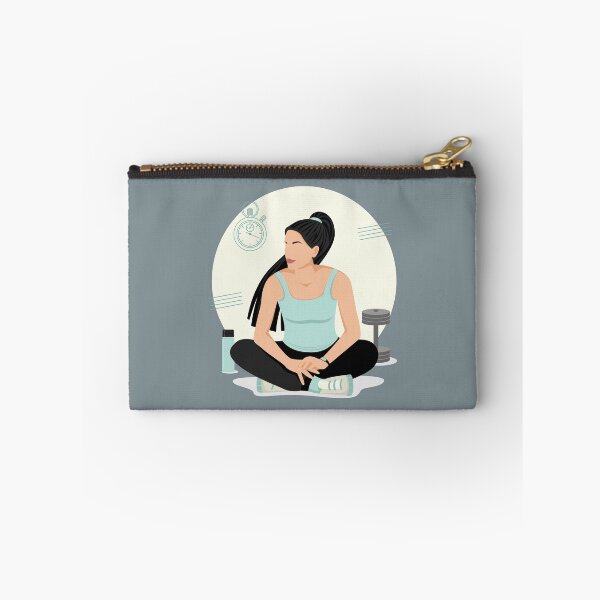Item preview, Abstract woman sportswoman is sitting on the floor. Fitness. designed and sold by ElenaKud.